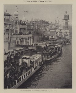 1900年パリ万国博覧会の開会式（モノクロ写真 作： French Photographer