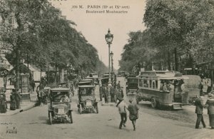 パリ、モンバートル大通り。 1913年に送られたはがき。 作： French Photographer