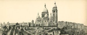パリ、サクレクールドモンマルトルのバシリカ、セイクリッドハートバシリカ 作： French Photographer