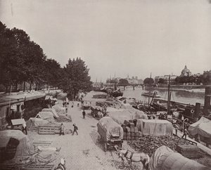 パリ：パリの堤防風景（モノクロ写真 作： French Photographer