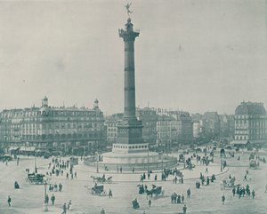 パリ：バスティーユ広場（モノクロ写真 作： French Photographer