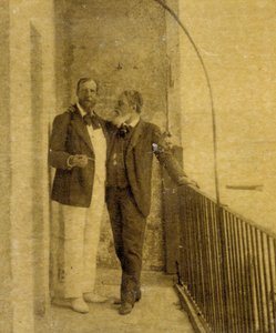 サン・セバスチャンのPaul Deroulede（1846-1914）とJean Sully Mouney-Sully（Mounet Sully）（1841-1916）。 作： French Photographer