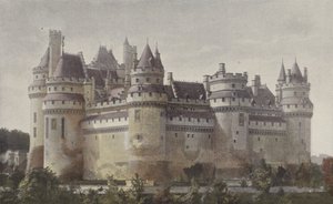ピエールフォンズ、シャトー（Villers-Cotterets道路からの眺め） 作： French Photographer