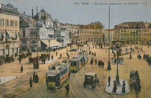 マセナとカジノ、ニースを配置します。 1913年に送られたはがき。 作： French Photographer