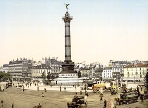 バスティーユ広場、パリ、パブ。 1900 作： French Photographer