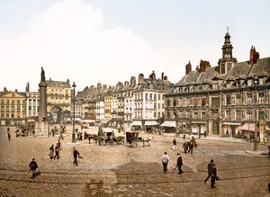 リール、ジェネラルドゴール広場、リール、1890〜1900年 作： French Photographer