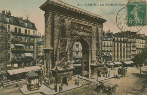 フランス、パリのポルトサンドニ。 1913年に送られたはがき。 作： French Photographer