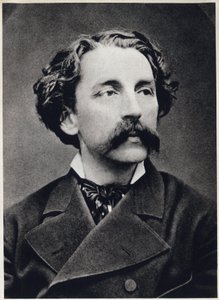 フランスの詩人エティエンヌ・マラルム（Etienne Mallarme dit Stephane Mallarme）（1842-1898）の1873年頃のポートレート。写真 作： French Photographer