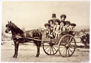 フェルディナン・ド・レセップス（1805～1894）とその孫たちの肖像