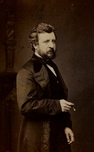 Félix-Joseph Barrias（フランスの画家）の肖像、carte de visite（モノクロ写真）。 作： French Photographer