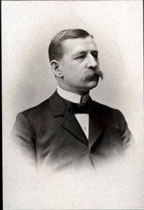 Salomon August Andree（1854-1897）の肖像画。スウェーデンのエンジニア、物理学者、飛行士、極地探検家。 作： French Photographer