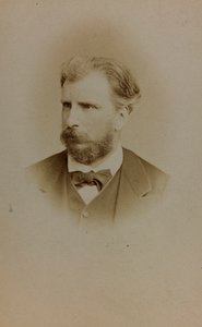 ウィリアム・ブグロー（フランスの画家）の肖像；carte de visite（モノクロ写真 作： French Photographer