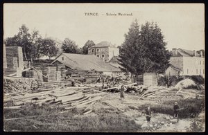 オートロワール、テンスの製材所ルビローを描いた絵葉書、1900年頃 作： French Photographer
