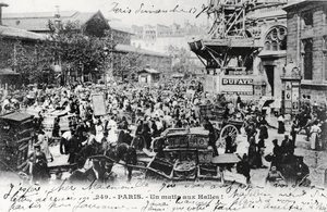 1914年以前のパリ、レアールのポストカード 作： French Photographer