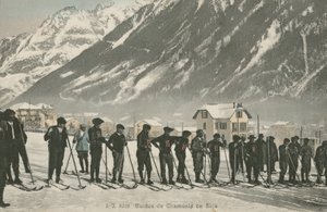 シャモニーのスキー指導員（カラー写真 作： French Photographer