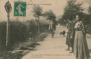 仏独フロンティアのお土産。 1913年に送られたはがき。 作： French Photographer