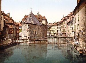 ティウ運河沿いのパレドリル、アヌシー、1890〜1900年 作： French Photographer