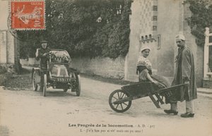 1913年に送られたはがき、移動の進行 作： French Photographer