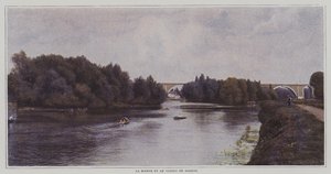 フランス・マルヌ川とノガンの高架橋（カラー写真 作： French Photographer