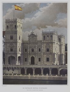 1900年パリ万国博覧会のスペイン館（カラー写真 作： French Photographer