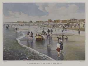 満潮時のビーチ（フランス・ベルク＝シュル＝メール）（カラー写真 作： French Photographer