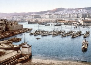 アドミラルティ、パブからアルジェ港の眺め。 1900 作： French Photographer