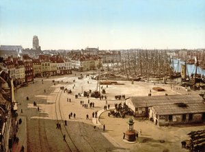 ダンケルク港の眺め、1890〜1900年 作： French Photographer