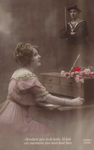 あなたが戦っている間、私はあなたの名前をささやきます（色付き写真） 作： French Photographer