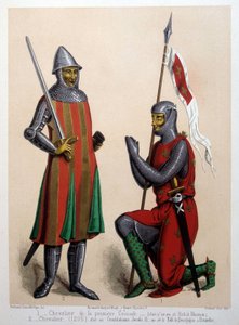1.第一回十字軍の騎士（1096年）、2.ナイト（1295年
