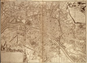 ルイ15世時代のパリの第9次計画-『警察小説の続篇』所収。 作： French School