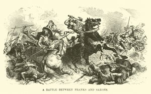 フランクとサクソン人の戦い 作： French School