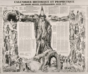 ミシェルノストラダム（ノストラダムス）の歴史と予言のカレンダー（1503-66）1847 作： French School