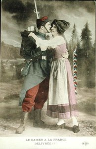 解放されたフランスへのキス 作： French School