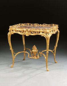 ナポレオン3世のセンターテーブル、メゾンミレット、パリ、1860年頃（金銅と木） 作： French School