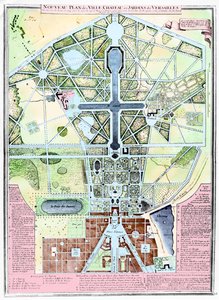 1714年、ヴェルサイユの城と庭園の新しい計画