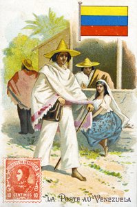 19世紀後半のベネズエラの郵便配達 作： French School