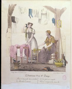 MontouxとCheyereによって刻まれた6階の部屋、1830年 作： French School