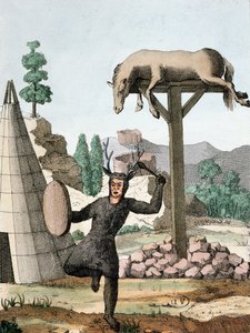 シベリアのタルタルのシャーマンと埋葬地、1811年 作： French School