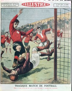 1927年3月27日、Le Petit Journalからの悲劇的なサッカーの試合 作： French School