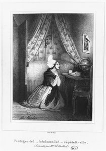 1830〜40年頃のノルマンディーの若い女性 作： French School