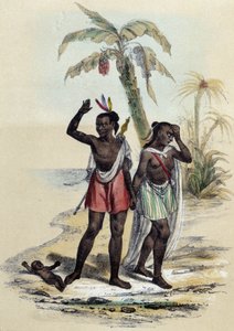 M.E.Fouinetの "Les twelve Nations "に描かれたMarquisesのためのイラストです。 作： French School