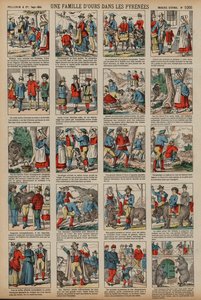 ピレネー山脈の熊の家族（彩色済み彫刻 作： French School