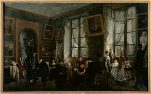 デッサン教室の女性 1810年頃 油彩・キャンバス 作： French School