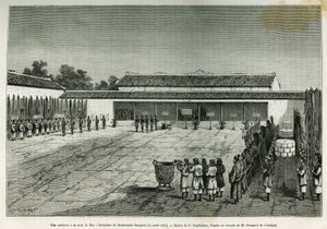 フエ（ベトナム）の裁判所での審問、フランス大使館のレセプション（4月14日 作： French School