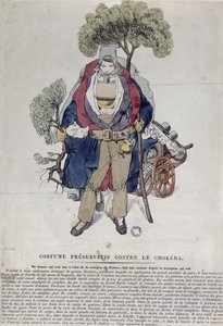 1831年頃、コレラから守られた男 作： French School