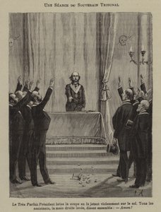 最高評議会の様子（彫刻 作： French School