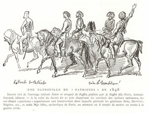 愛国者のパトロール、フランス、1848 作： French School