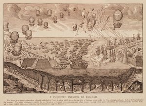 イングランド侵攻の予測、1803年のフランス版の複製 作： French School