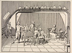 ラヴォイジエの実験室での呼吸実験、ボリスメスチェルスキー（d.1957）によるコピーネイションフランチェイズの歴史、科学、ボリュームI＆II、ガブリエルハノトー（1853-1944） 作： French School