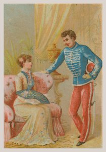 兵士と女性 作： French School